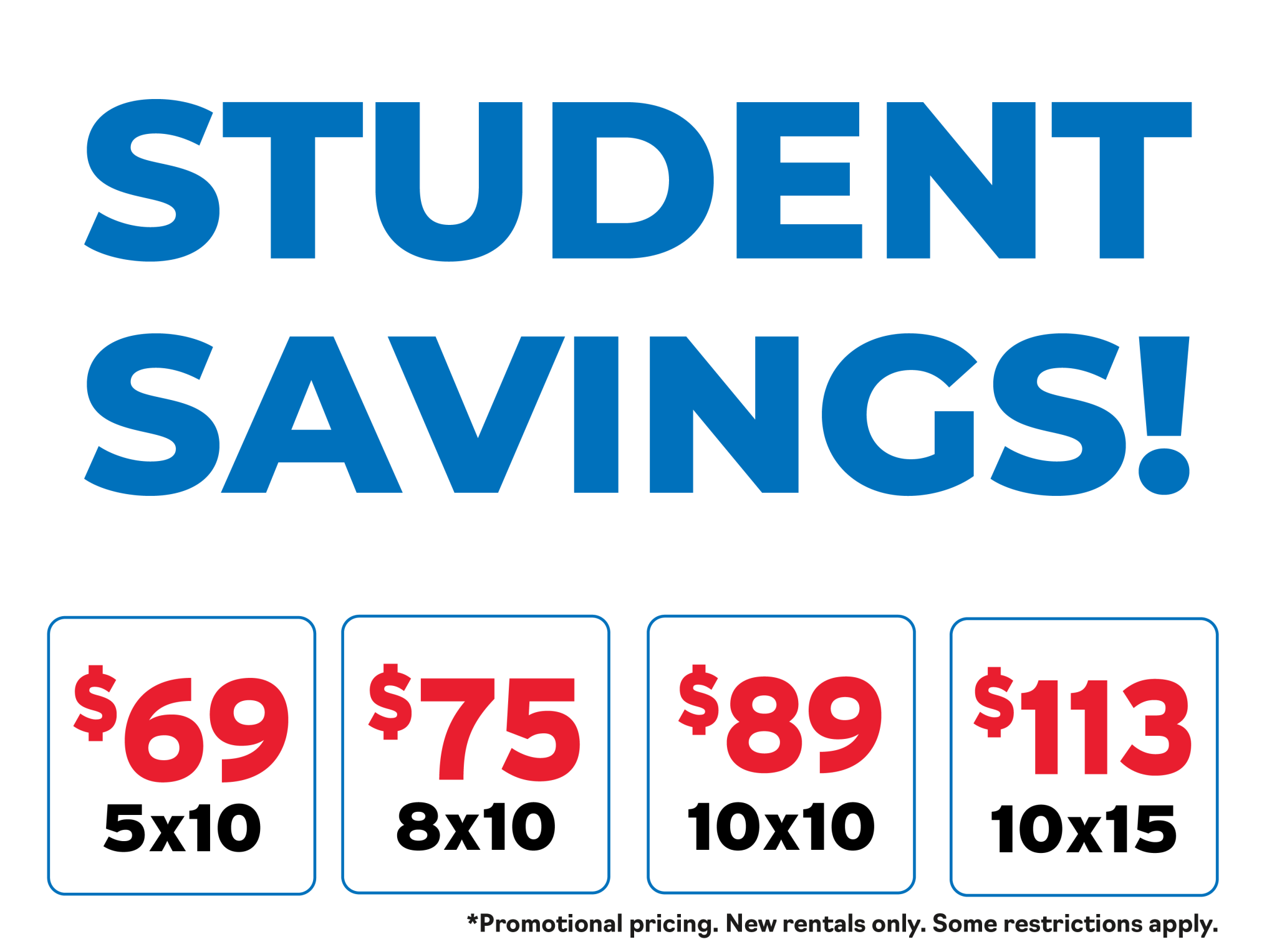 Student Savings at A Plus Super Storage